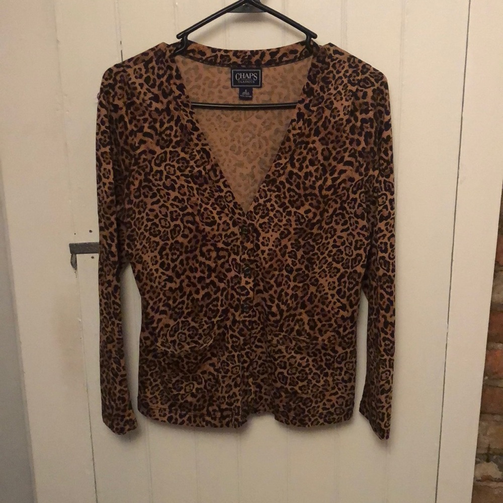 Leopard print Cotton Cardigan